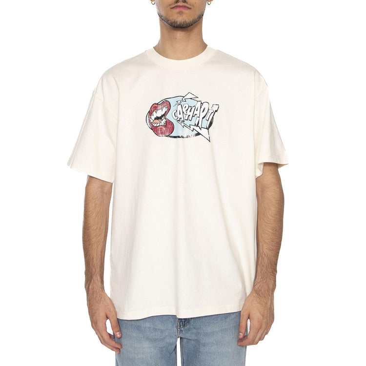 S/S Louder T-Shirt Wax - Maglietta Girocollo Uomo Beige I035202.D64G . CARHARTT WIP 