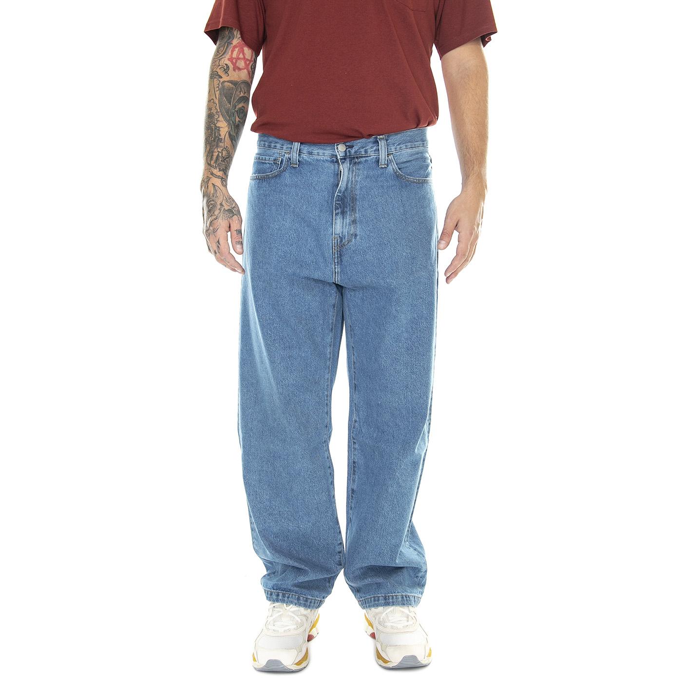 Landon Pant Cotton Blue Heavy Stone - Pantaloni Uomo Blu I030468-0160  CARHARTT WIP 