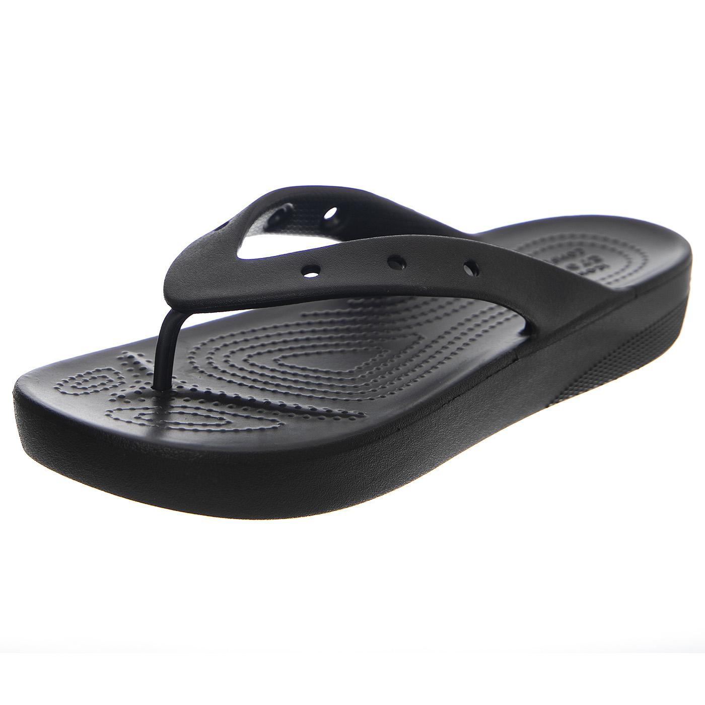 W' Classic Platform Flip Black - Sandali Donna Neri CR.207714-BLK  CROCS 