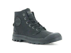 Pampa Hi Supply Lth Black / Black - Scarpe Stringate Profilo Alto Uomo Nere PAS77963-001-M  PALLADIUM 