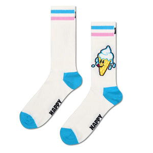Socken Ice Cream Sock White - Calzini Bianchi P002576-WHT  HAPPY SOCKS 