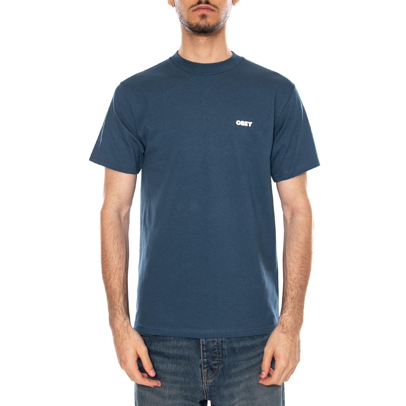 OBEY ALWAYS WATCHING TEE HARBOUR BLUE - Maglietta Girocollo Uomo Blu 165264344 HBU OBEY 