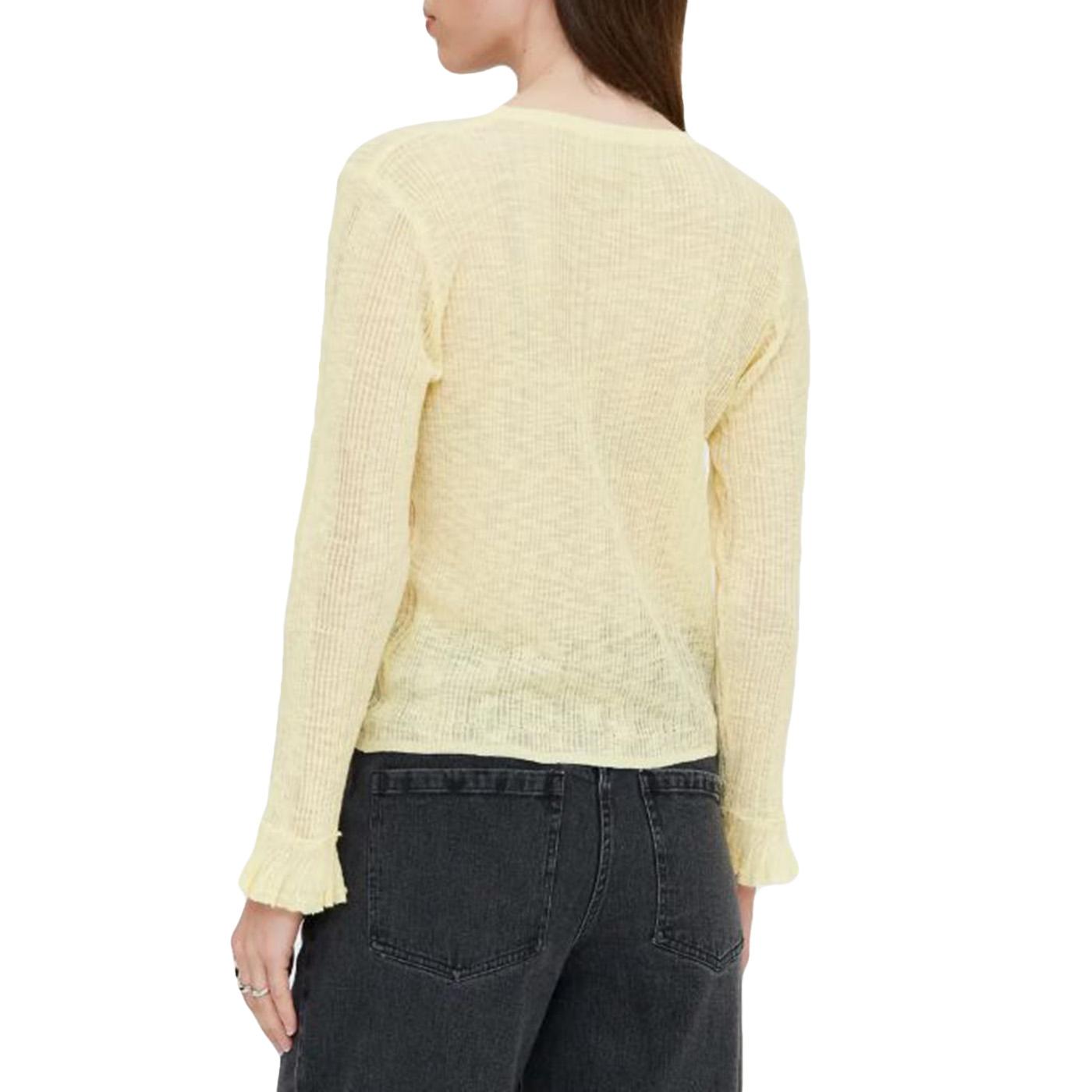 CARDIGAN DE PUNTO COLOR AMARILLO - Cardigan Donna Giallo 61W/10620 YLL WILD PONY 