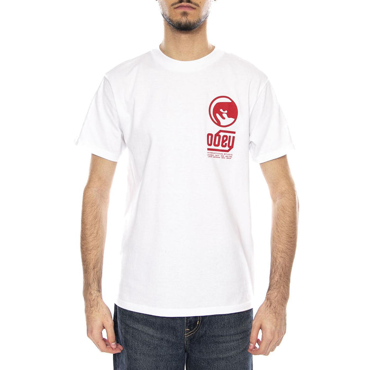 Obey Trademark Maglietta -- Maglietta Uomo Bianca 165264214 WHT OBEY 