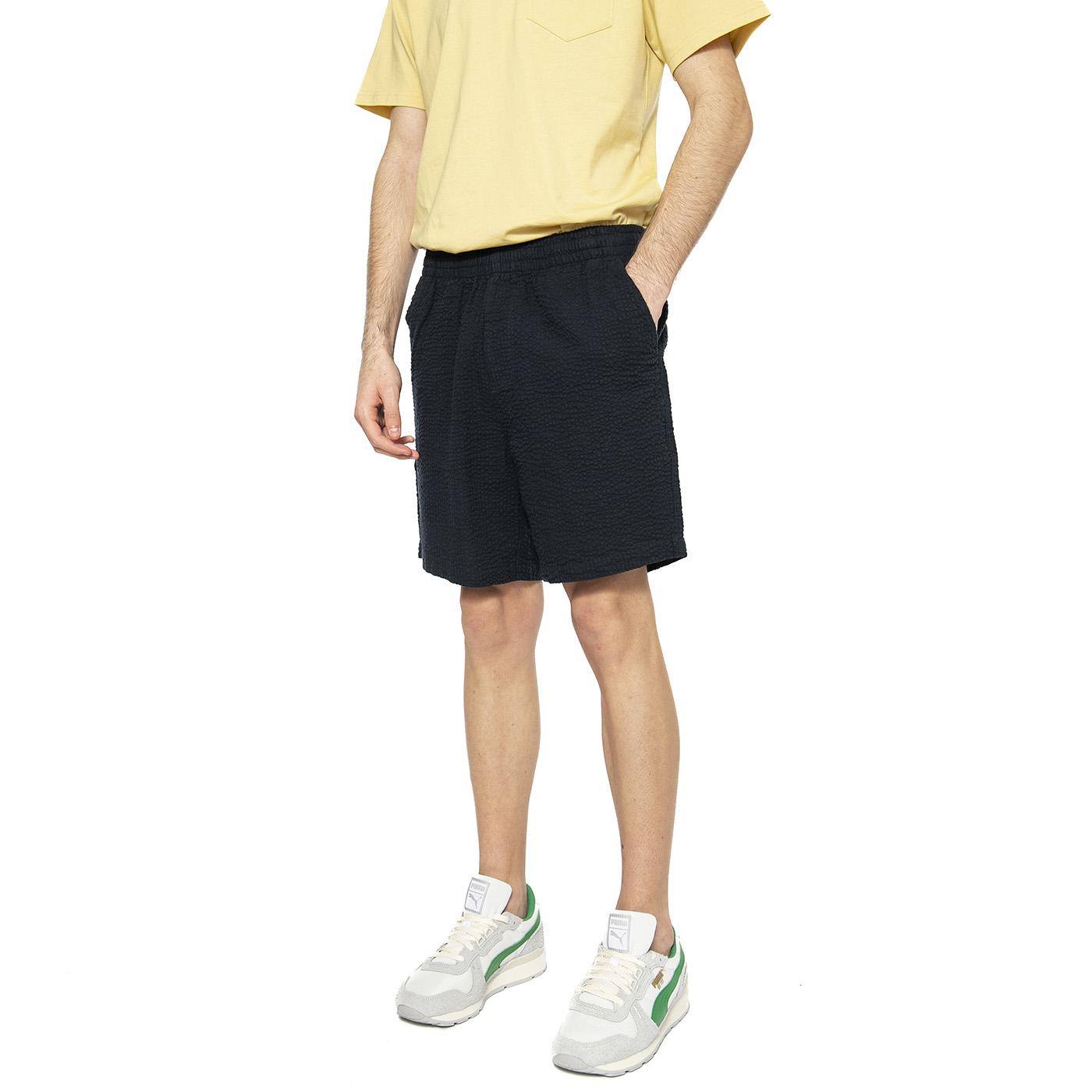 Redwald Seersucker Short True Navy - Bermuda Uomo Blu F4HSF008412  FARAH 