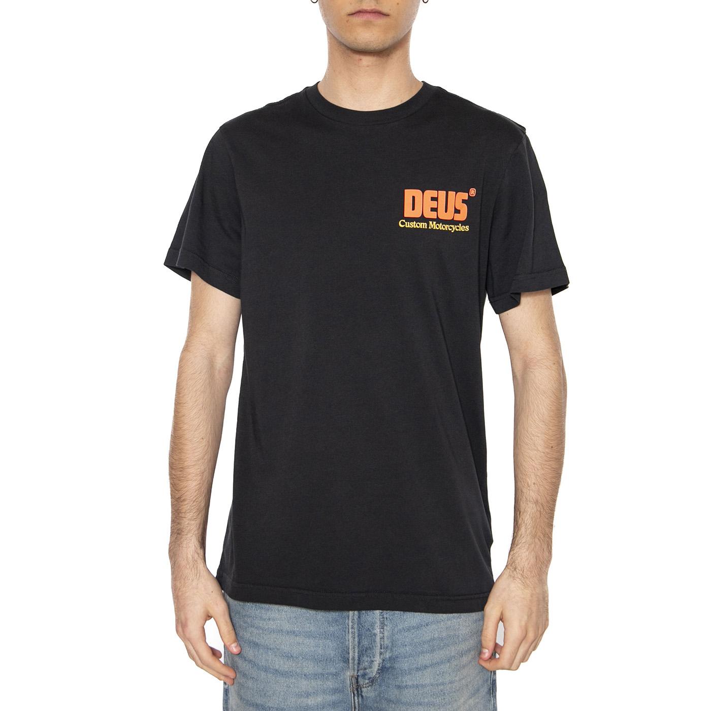 Drop Down Tee Black - Maglietta Girocollo Uomo Nera DMP251953B_BLK  DEUS EX MACHINA 