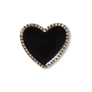 Black Heart with Gold Outline - Charm per Calzature Crocs Nero CR.3218 JIB UCOL CROCS 