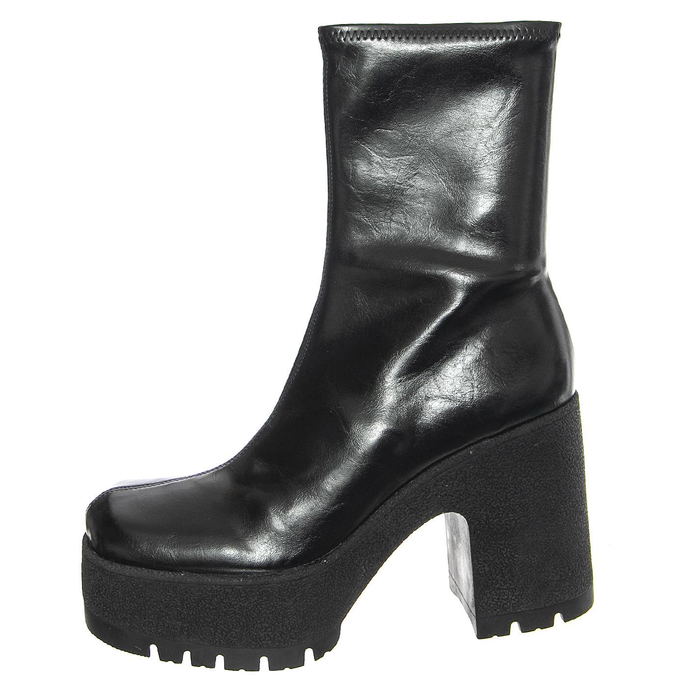 W' Refresh-L Black PU - Stivali Donna Neri JCSJCD-067-4-04-BLA  JEFFREY CAMPBELL 