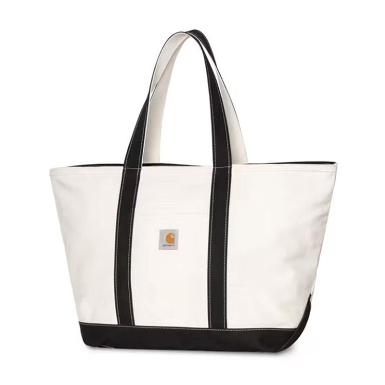 CANVAS BEACH TOTE NATURAL / BLACK - Borsa Tote Shopping Bianca I036926 1K6XX CARHARTT WIP 