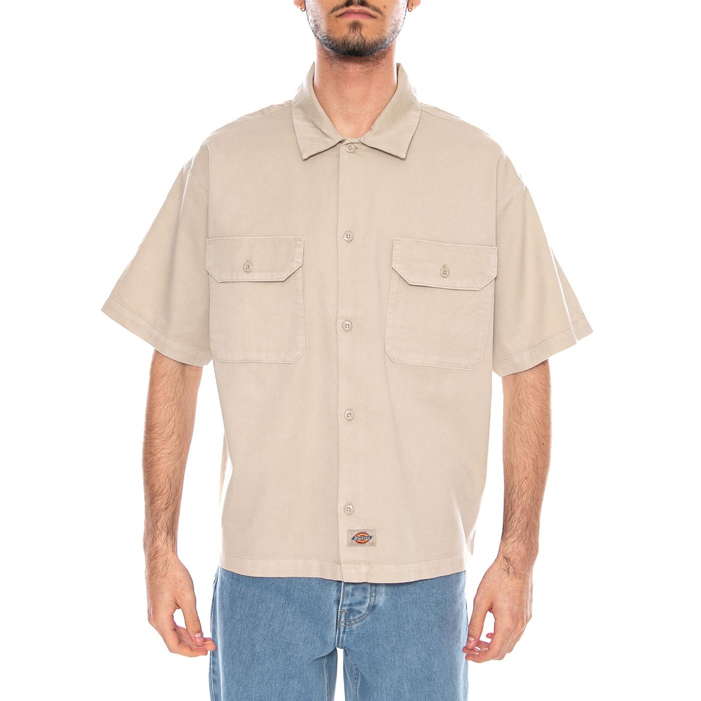 247 GD Work Shirt SS Stone - Camicia Maniche Corte Uomo Beige DK0A88N9 OST DICKIES 