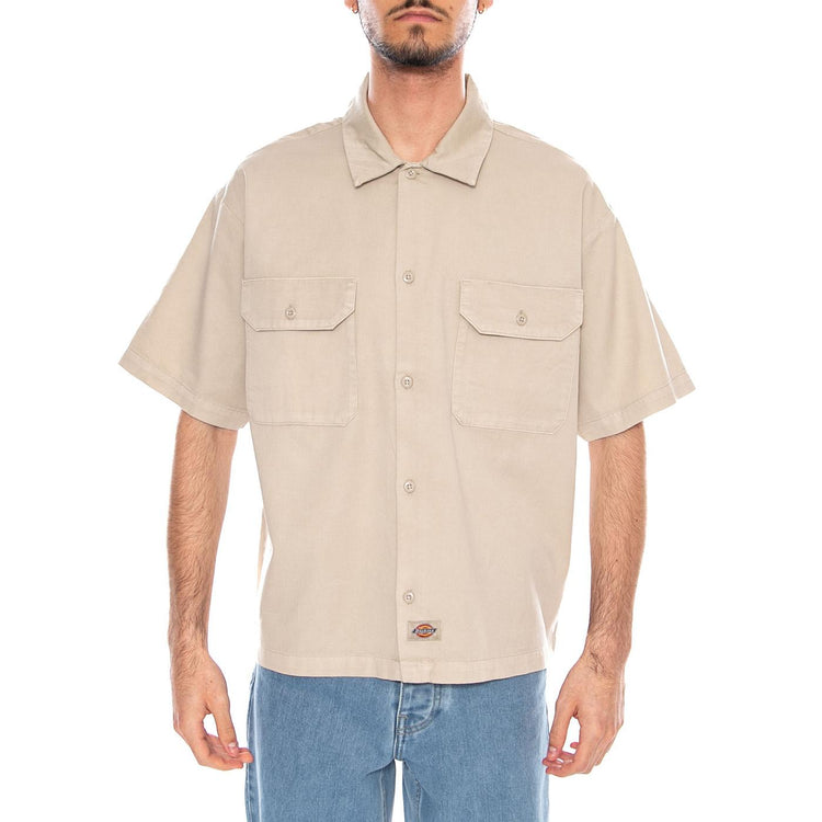 247 GD Work Shirt SS Stone - Camicia Maniche Corte Uomo Beige DK0A88N9 OST DICKIES 