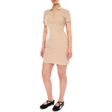 BEIGES KLEID - Beiges Damen Polo-Kleid LACOSTE