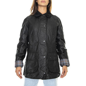Beadnell Wax Jacket Black - Giacca Invernale Donna Nera FW22-LWX0667-BK11  BARBOUR 