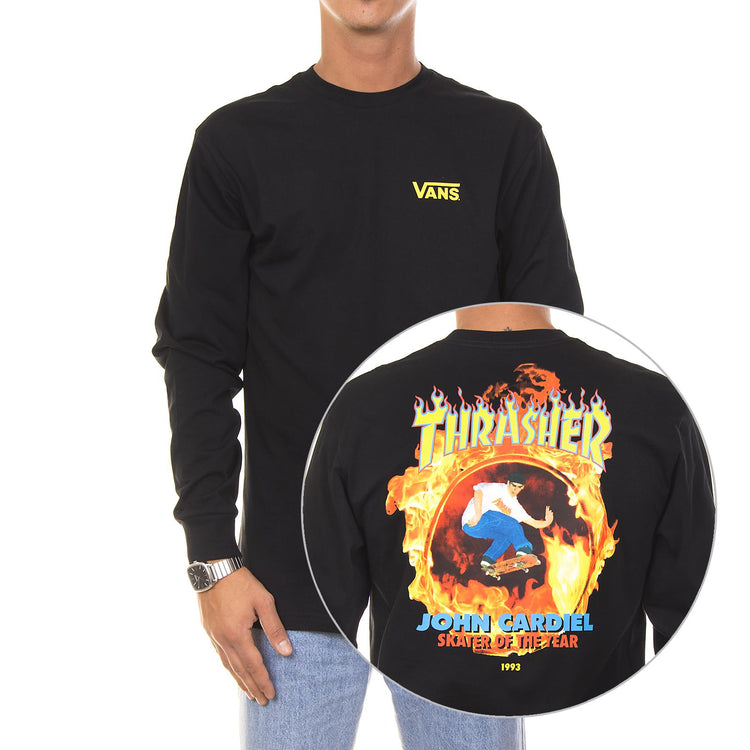 Mn Thrasher Cardiel Sweat - Black - Felpa Girocollo Uomo Nera VA36L6BLK  VANS 