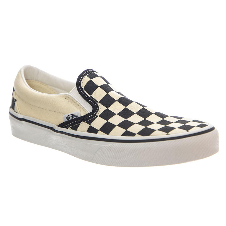 CLASSIC SLIP-ON BLACK / WHITE CHECKER - Scarpe Basse Uomo / Donna Nere / Bianche 1685 . VANS 