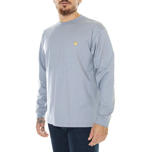 L/S Pocket T-Shirt Mirror / Gold - Maglietta Girocollo Maniche Lunghe Uomo Grigia I026392.1R2XX  CARHARTT WIP 