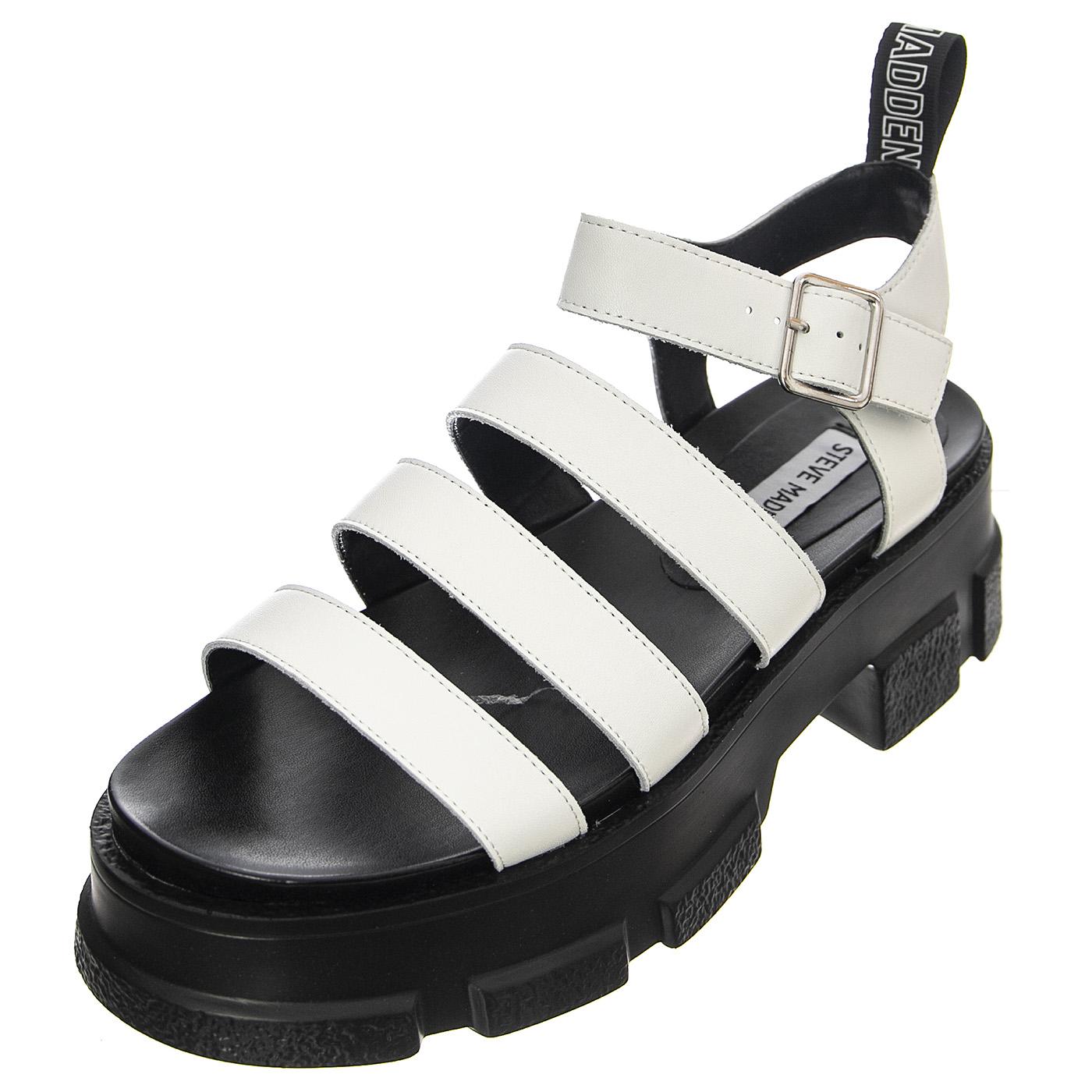 Pioneer White Leat - Sandali Donna Bianchi / Neri SMSPIONEER-WHI  STEVE MADDEN 