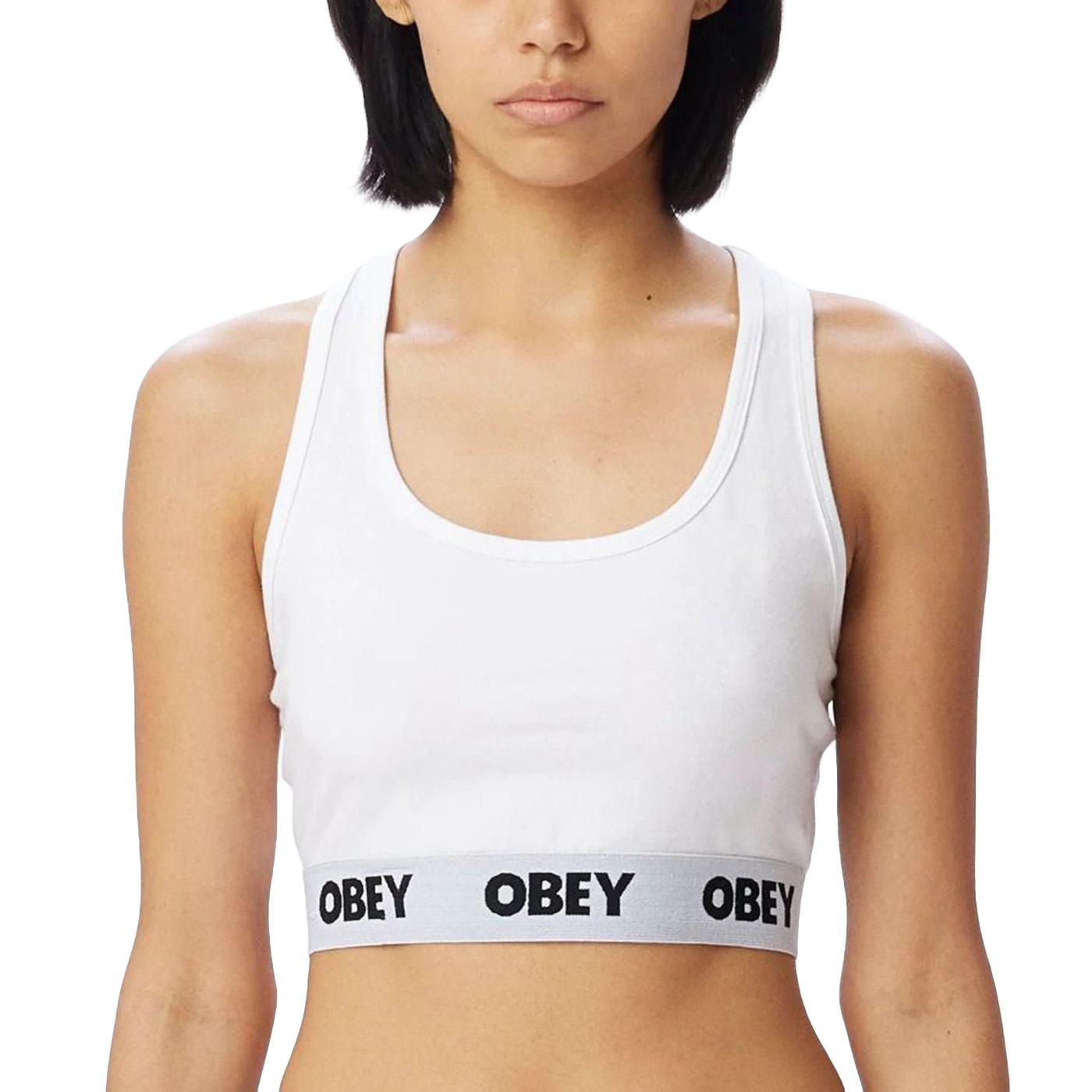 Obey Bralette White - Canotta Cropped Donna Bianca 231170030-WHT  OBEY 