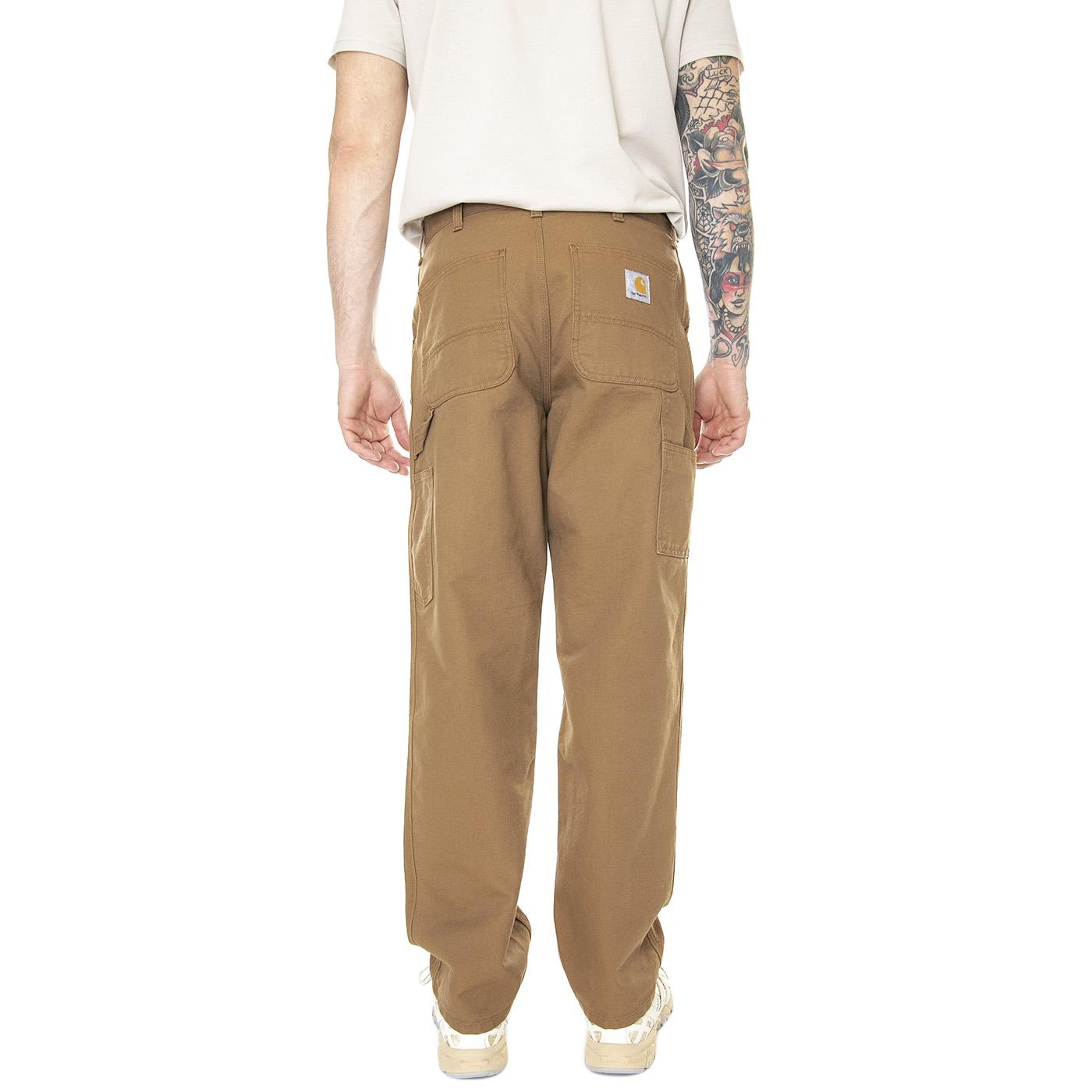 Single Knee Pant Hamilton Brown Rinsed - Pantaloni Denim Jeans Uomo Marroni I031497-HZ02 . CARHARTT WIP 