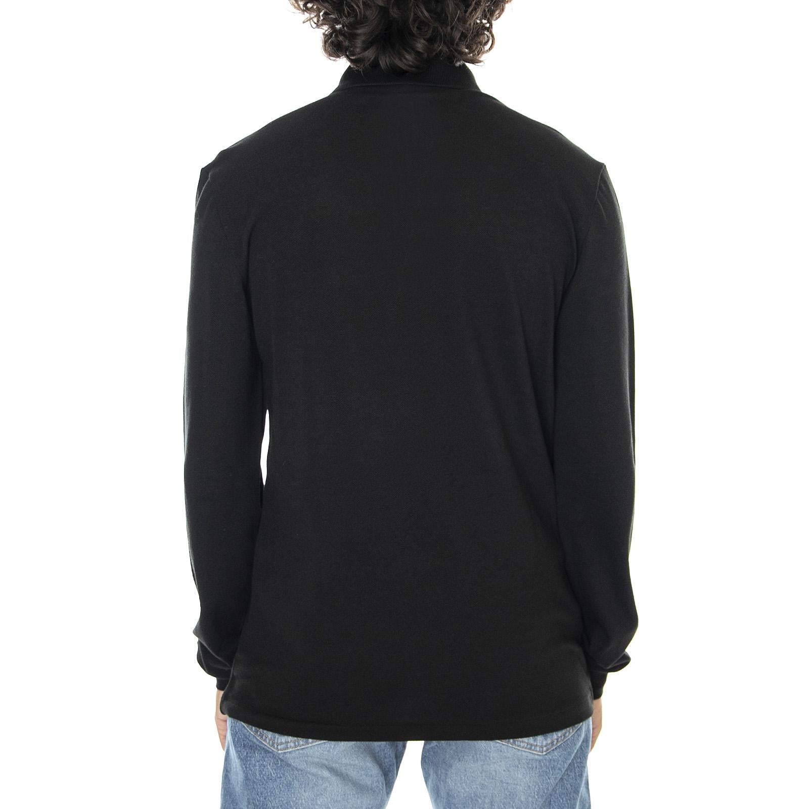 Classic 031 Long Sleeves Polo Shirt Black - Polo Maniche Lunghe Uomo Nera L1312-031 . LACOSTE 