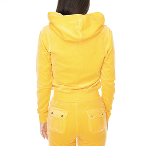 Cotton Rich Robertson Hoodie Blazing Ora - Felpa con Cappuccio e Zip Donna Arancione JUCJCCA221001-BLA  JUICY COUTURE 
