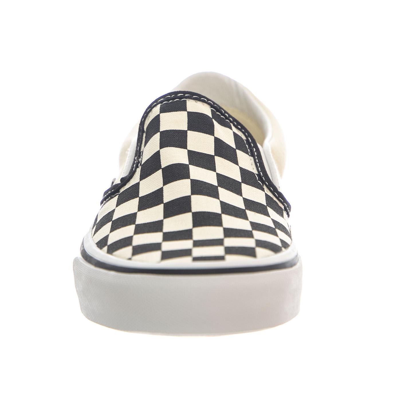 CLASSIC SLIP-ON BLACK / WHITE CHECKER - Scarpe Basse Uomo / Donna Nere / Bianche 1685 . VANS 