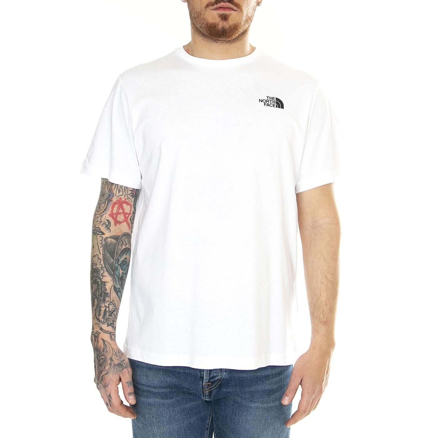 M S/S Redbox Tee Tnf White - Maglietta Girocollo Uomo Bianca NF0A87NPFN41  THE NORTH FACE 