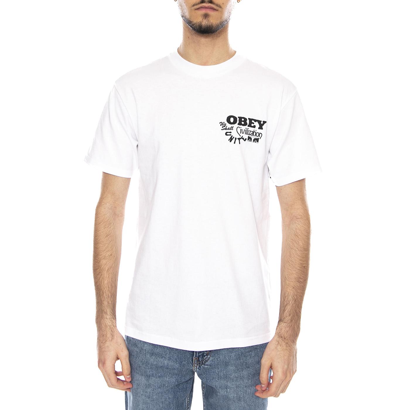 Obey Civilization Tee White -- Maglietta Girocollo Uomo Bianca 165264205 WHT OBEY 