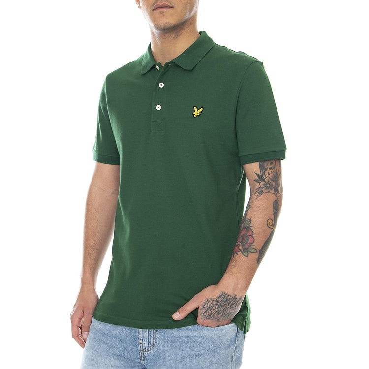 Mens Plain English Green Polo Shirt SP400VOG-W510  LYLE & SCOTT 