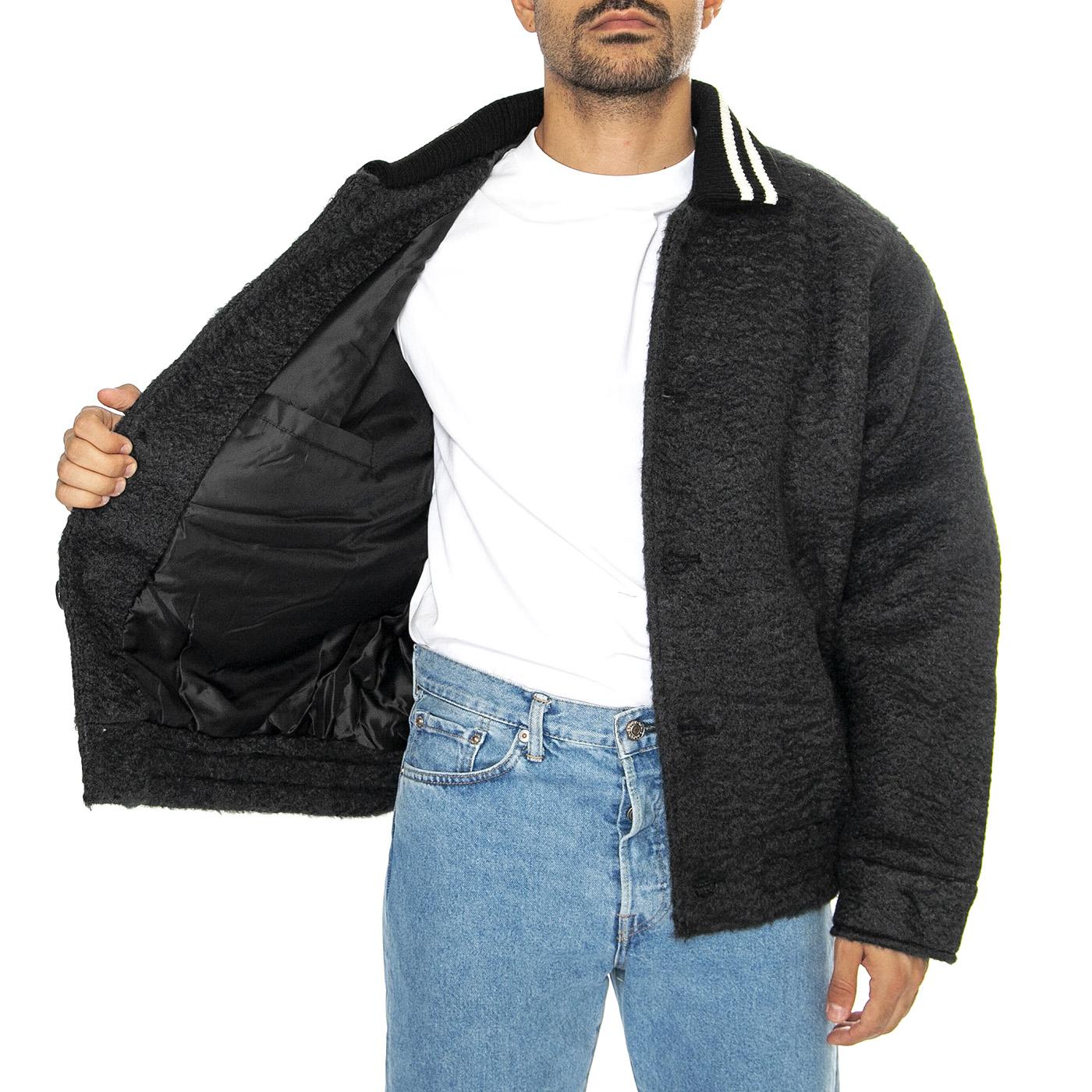SAUNDERS BLOUSON JACKET BLACK - Giacca Varsity Uomo Nera 121800571 BLK OBEY 