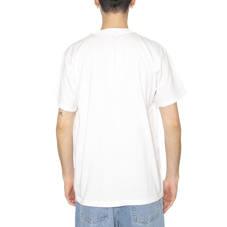 S/S Pocket Heart T-Shirt White / Red - Maglietta Girocollo Uomo Bianca I032128.1WZXX  CARHARTT WIP 