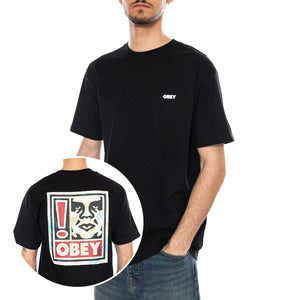 OBEY EXCLAMATION TEE - Maglietta Girocollo Uomo Nera 165264328 BLK OBEY 