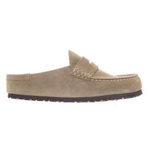Naples Wrapped Suede Leather Narrow Fit Taupe - Mocassini Uomo Beige 1029710 TPE BIRKENSTOCK 