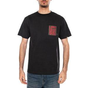 STRETCH STACK CRACKLE S BLACK - Maglietta Girocollo Uomo Nera VN000SWE BLK1 VANS 