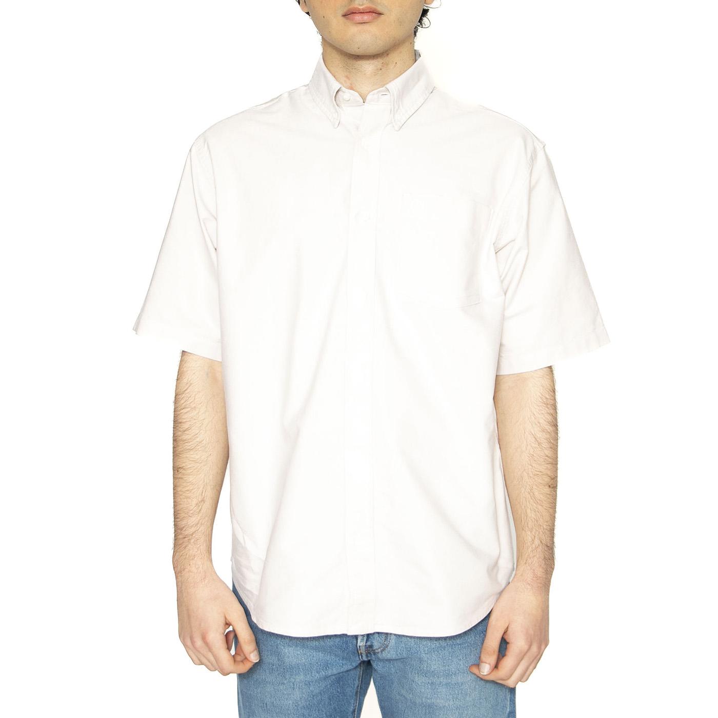 S/S Braxton Shirt Fleur De Sel / Wax - Camicia Maniche Corte Uomo Bige I031454.2V4XX  CARHARTT WIP 