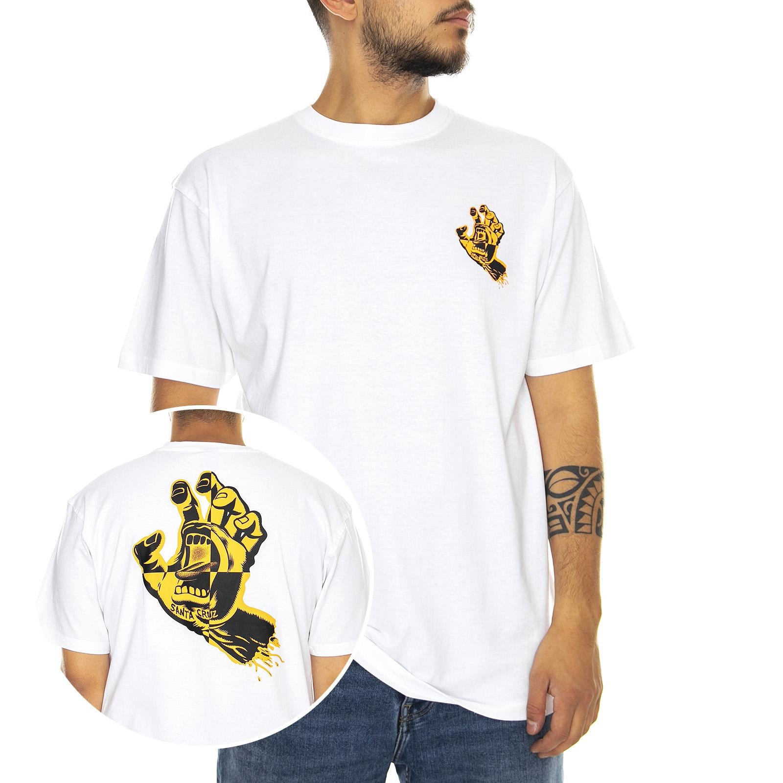  Crash Hand Tee White  SANTA CRUZ 