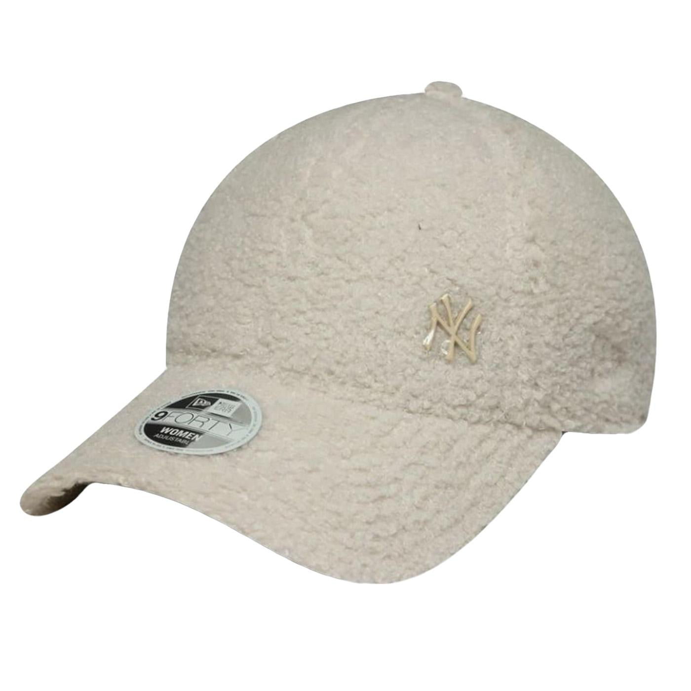 9FORTY New York Yankees MLB Borg - Cappellino con Visiera e Logo in Metallo Beige 60691312 . NEW ERA 