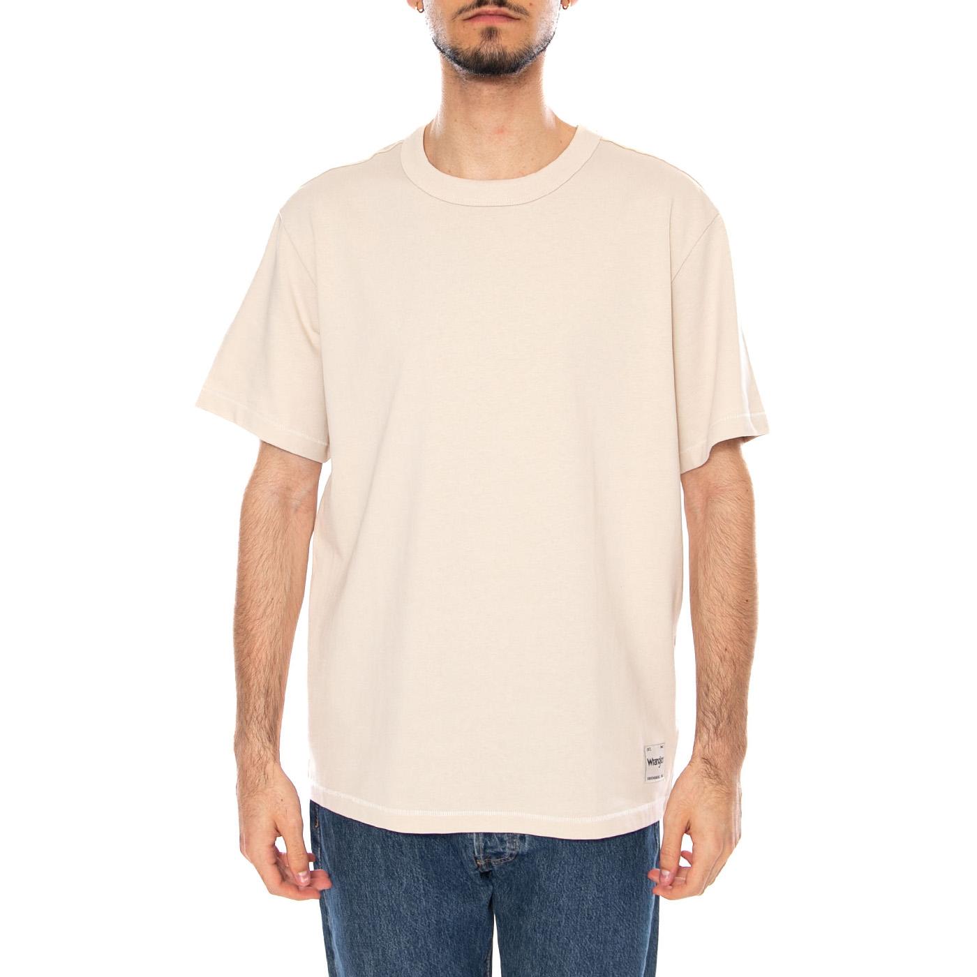 SS Solid Tee Vintage White - Maglietta Girocollo Uomo Bianca 112357430 WHT WRANGLER 