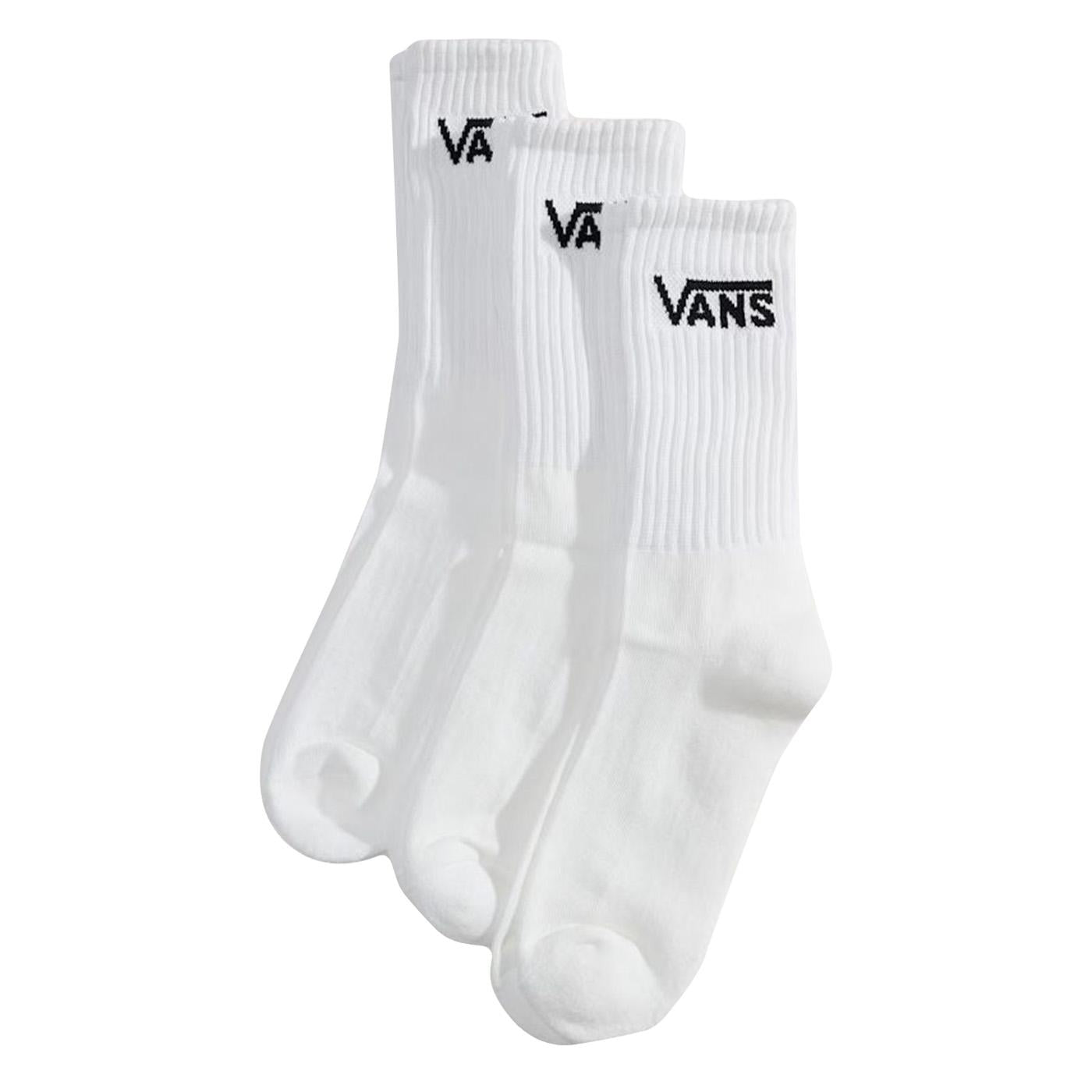 Classic Crew Rox White - Set 3 Paia di Calzini Bianchi VN000QBV WHT1 VANS 