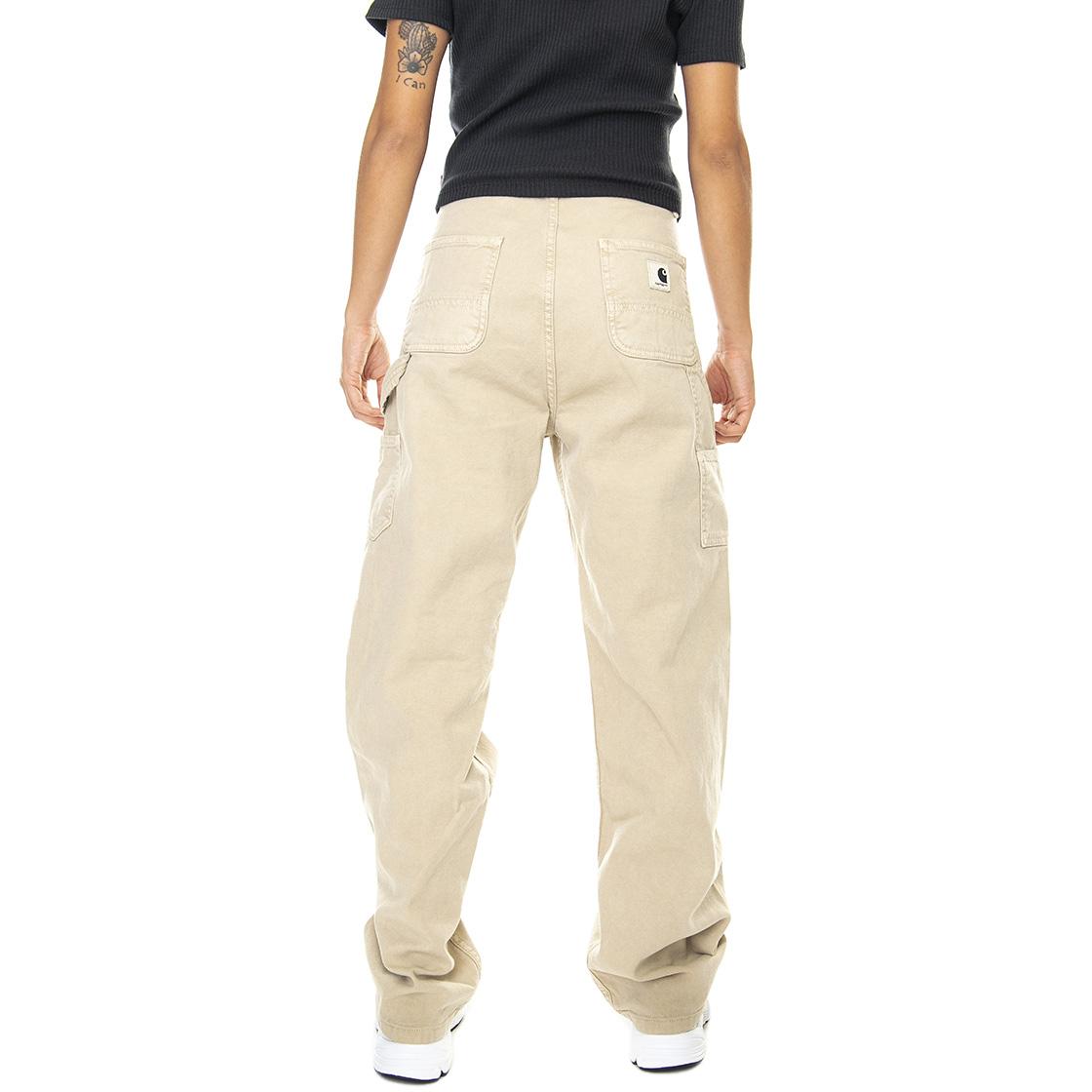 W' Pierce Pant Straight Dusty H Brown faded - Pantaloni Denim Jeans Donna Beige I030289-07EFH  CARHARTT WIP 