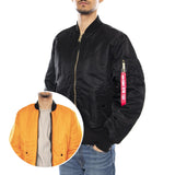MA-1 Schwarze Jacke – Wendbare Herrenjacke in Schwarz und Orange von ALPHA INDUSTRIES
