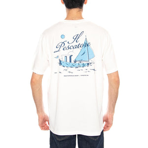 Pescatore Zach Tee White - Maglietta Girocollo Uomo Bianca MTS00507 WHT THINKING MU 