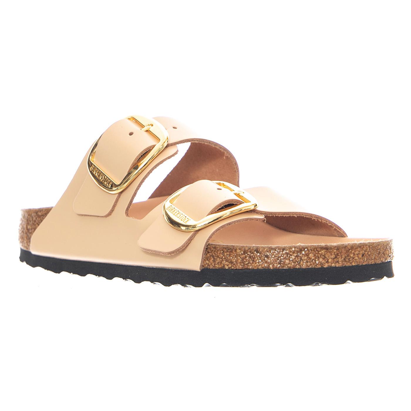 Arizona Big Buckle Nubuck Leather Narrow Fit Sandcastle - Sandali Donna Beige 1026553 SNB BIRKENSTOCK 