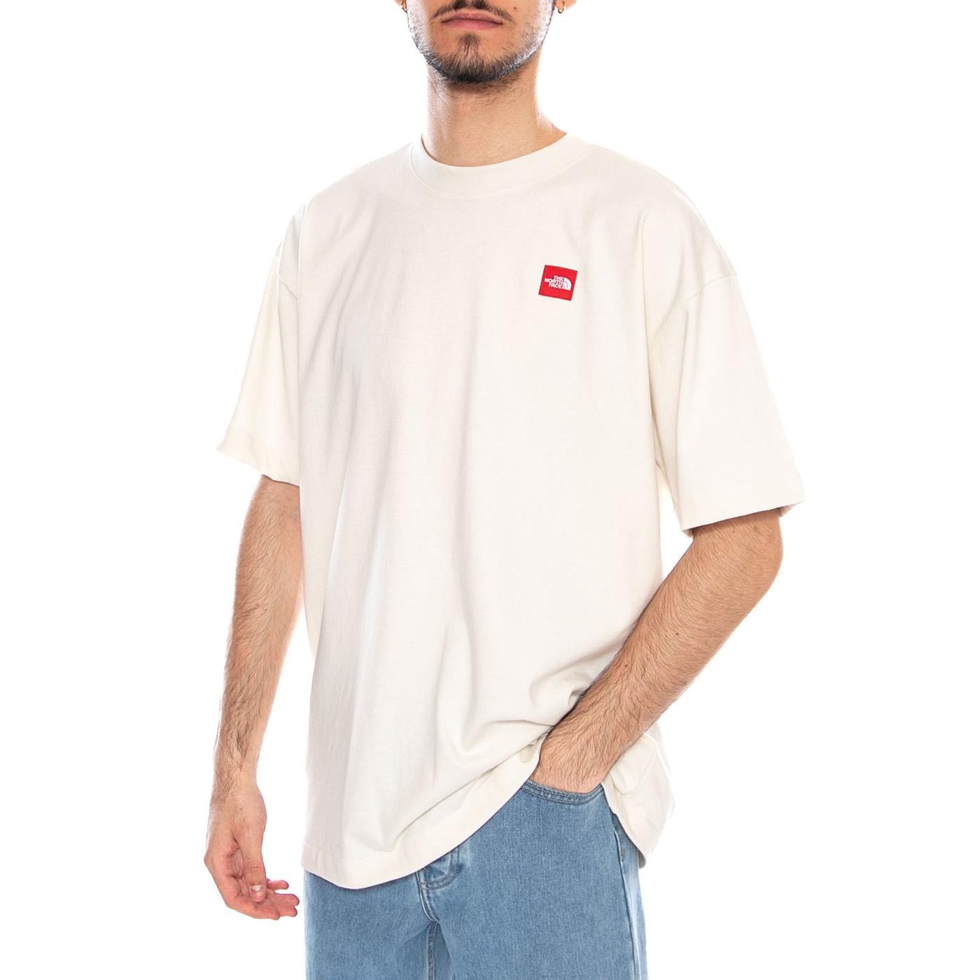 M TNF RB S/S Tee White Dune - Maglietta Girocollo Uomo Beige NF0A8EG5 QLI1 THE NORTH FACE 