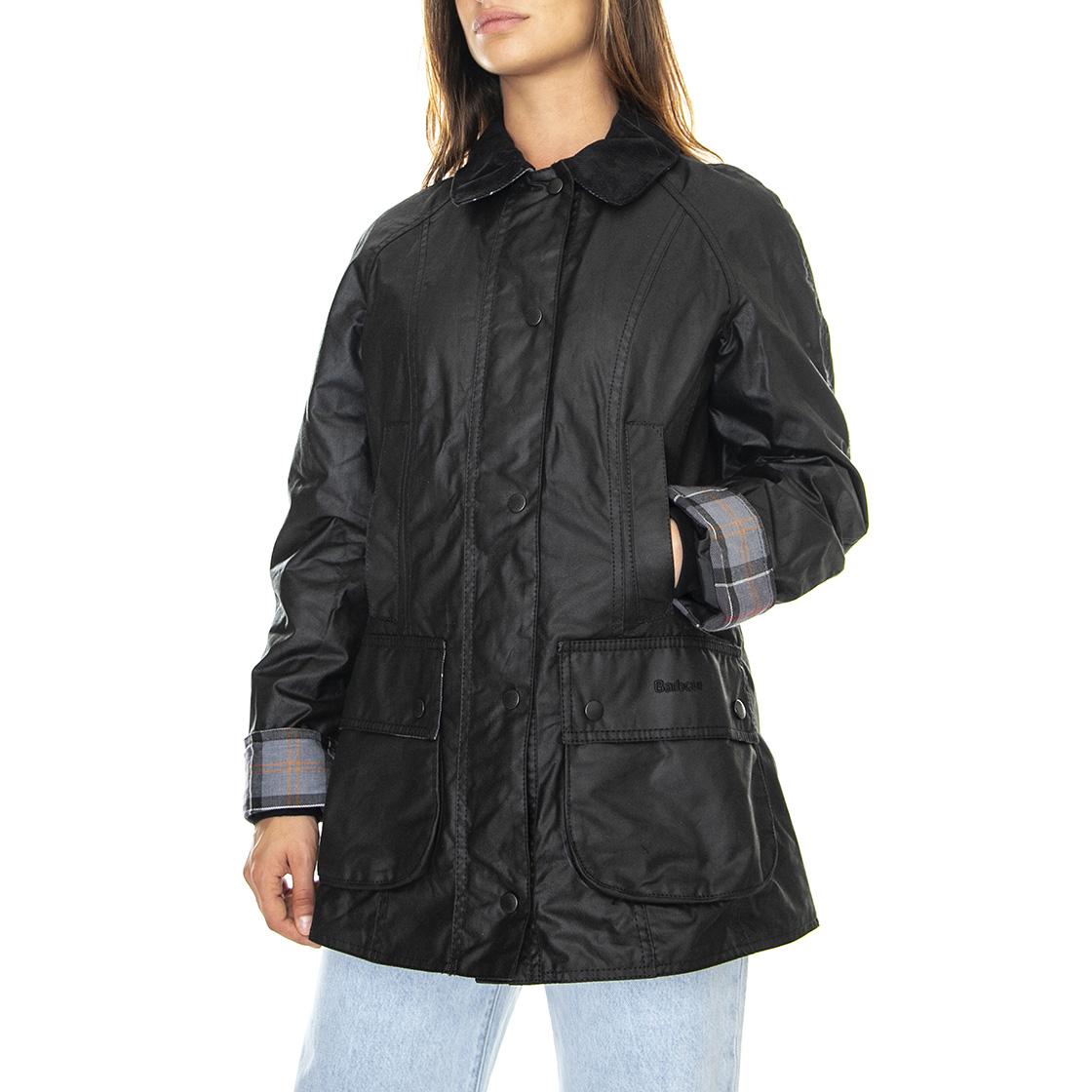 Beadnell Wax Jacket Black - Giacca Invernale Donna Nera FW22-LWX0667-BK11  BARBOUR 
