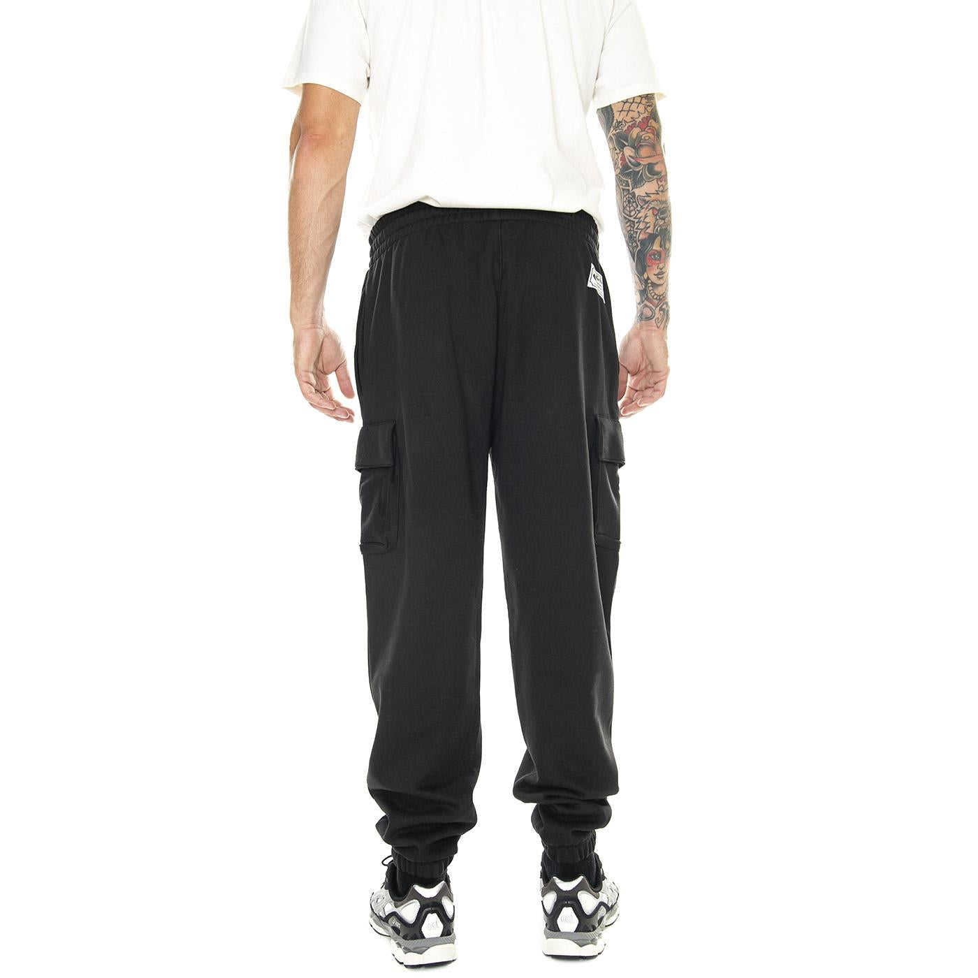 NE Cargo Jogger New Era Black / White Pants - Pantaloni Uomo Neri 60424482  NEW ERA 