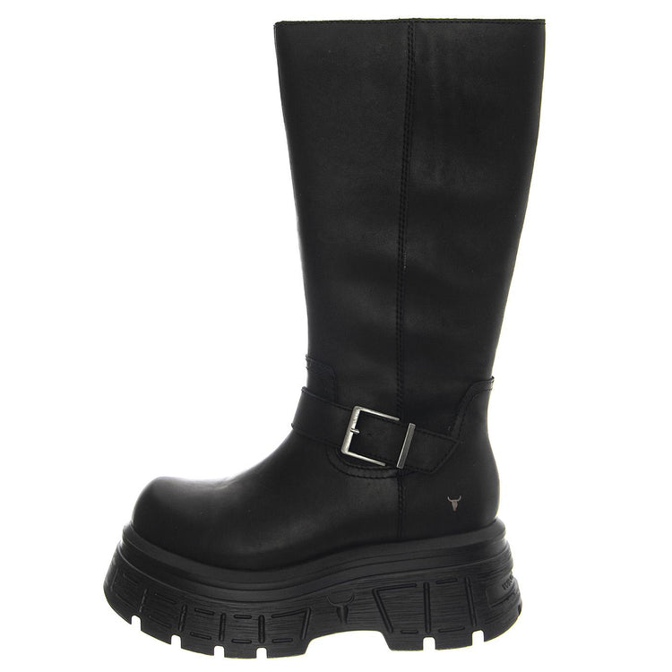 Smack Black Rock Leather - Stivali Donna Neri WSSSMACK-BLK  WINDSOR SMITH 