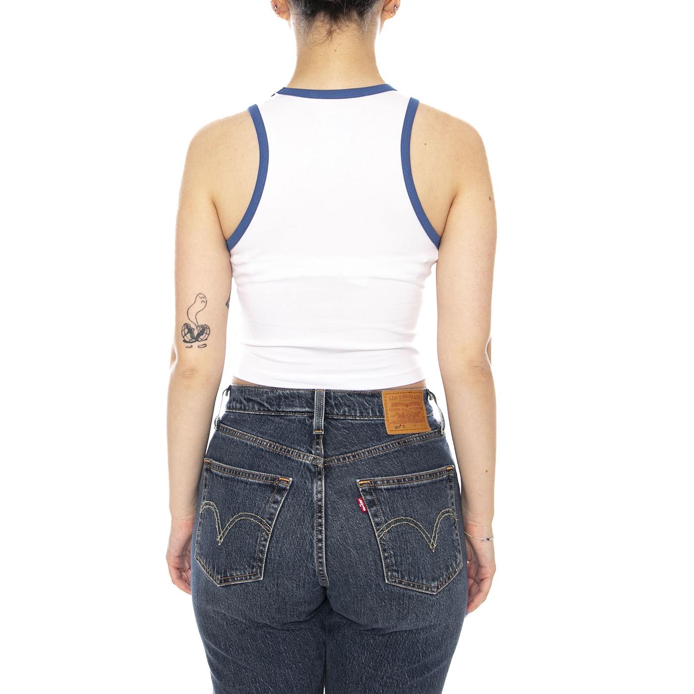 RETRO SPEED TANK WHITE - Canotta Donna Bianca VN000XDQ WHT1 VANS 