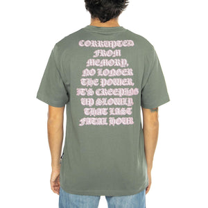 T-Shirt Corruption Lichen Green - Maglietta Girocollo Uomo Verde T-SHIRT CORRUPTION - LICHEN GREEN  WASTED PARIS 