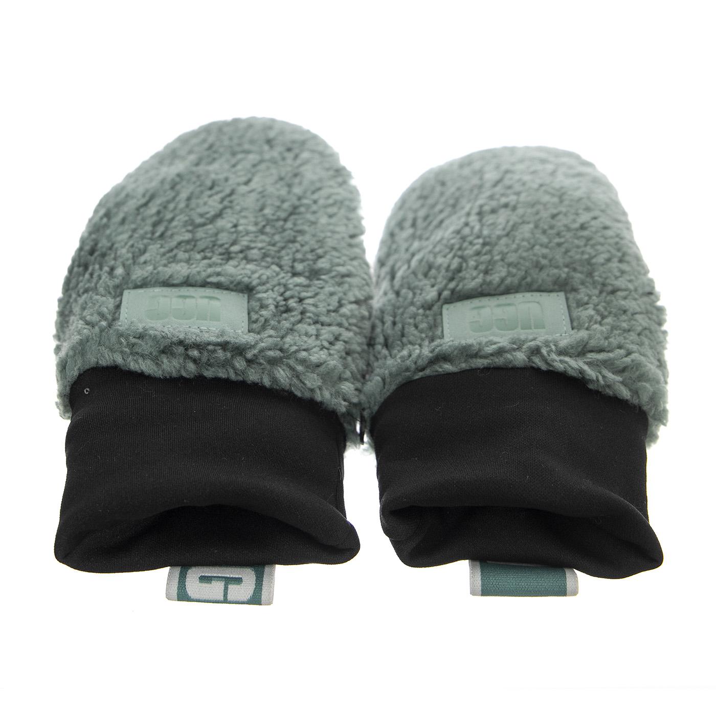 W Sherpa Mitten Logo Tape Aaloe Vera - Guanti / Moffole Verdi UGA21631-AVR  UGG 